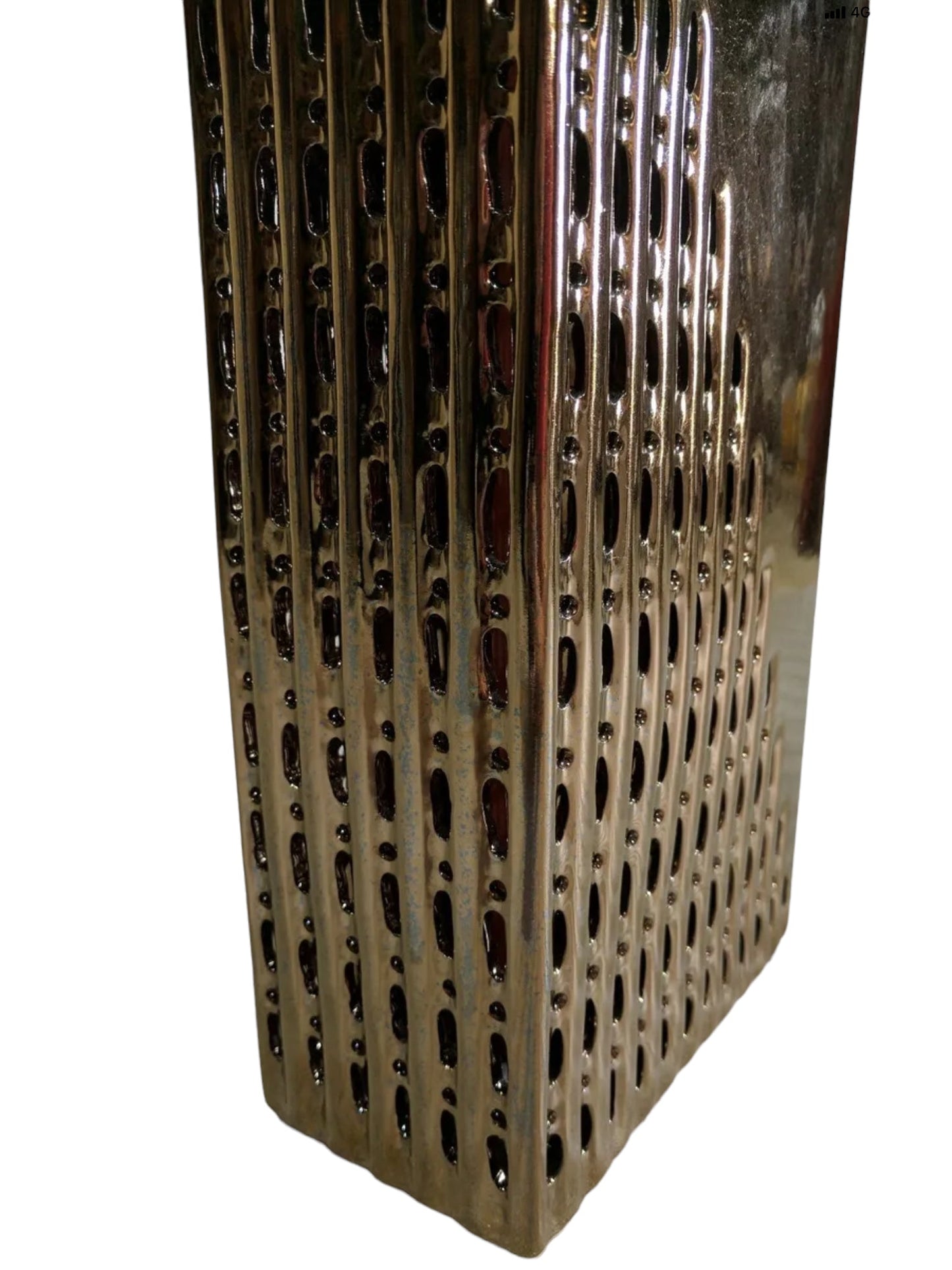 Vase High-Quality Ceramic Home Decor – Metallic Bronze | Large (53 x 19 x 10 cm)
