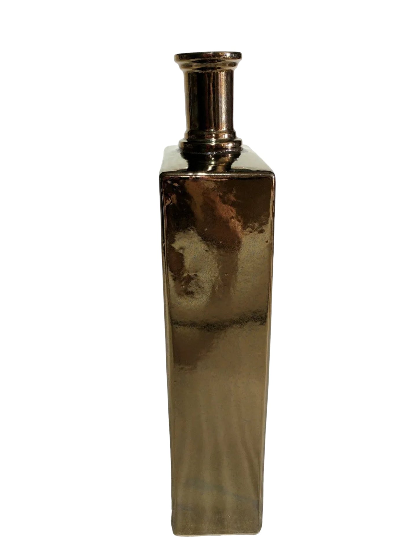 Vase High-Quality Ceramic Home Decor – Metallic Bronze | Large (53 x 19 x 10 cm)