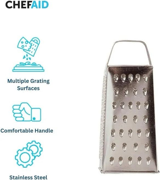Ai-De-Chef Four sided Multi-Grater Grater Stainless Cook Tops – Silver | Kitchen Ware