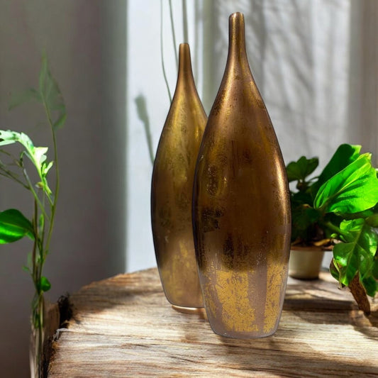 Bronze Ceramic Vase - Set of 2