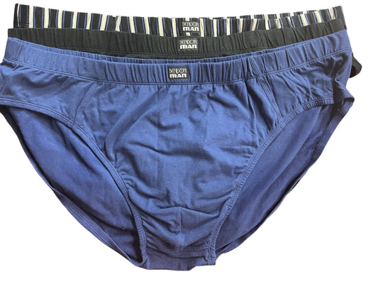 Bendon Man Brief 95% Cotton Men's Underwear – Tri-Colour | Pack of 3 | Comfortable Fit | Size 5XL