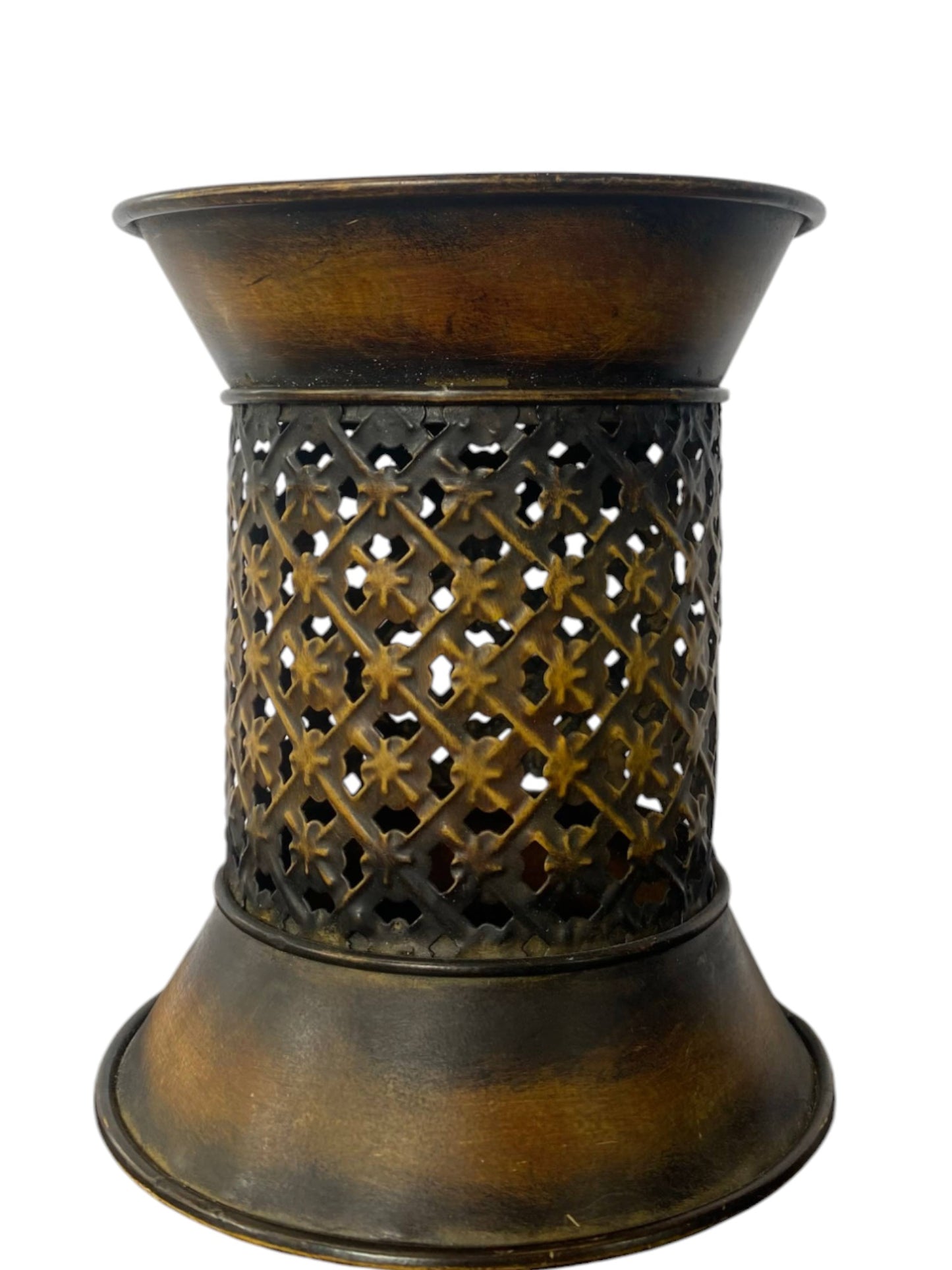Set of 3 Metal Candle Holders - Ex-Display