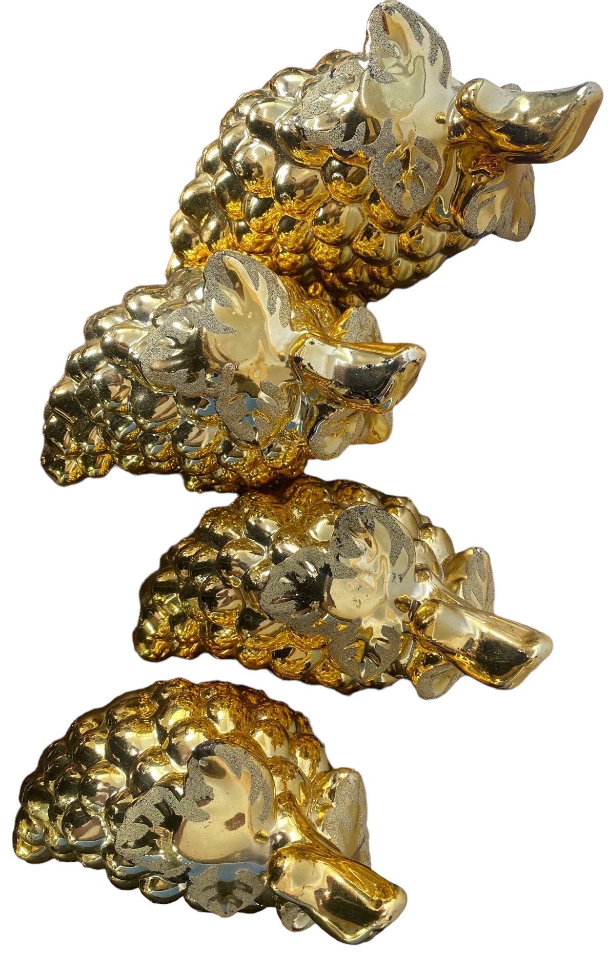 5-piece set of Ceramic gold grapes - Ex-Display