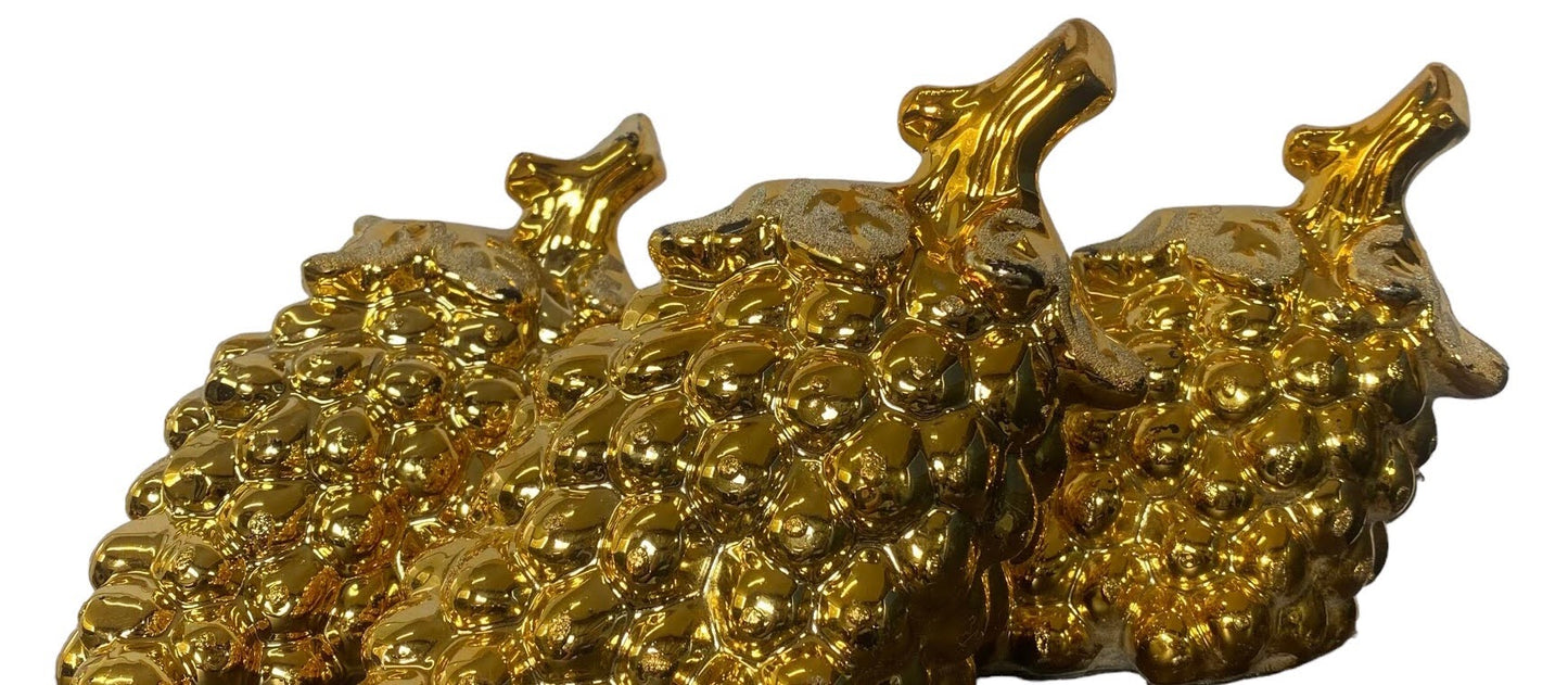 5-piece set of Ceramic gold grapes - Ex-Display