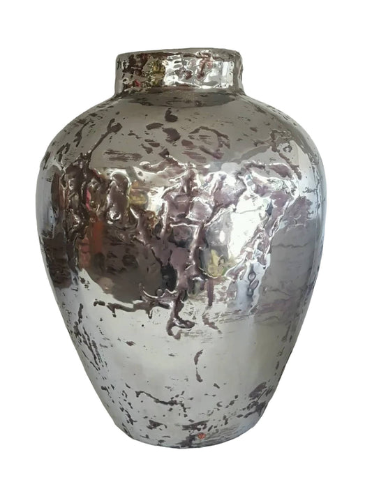 Rustic Style Silver Vase