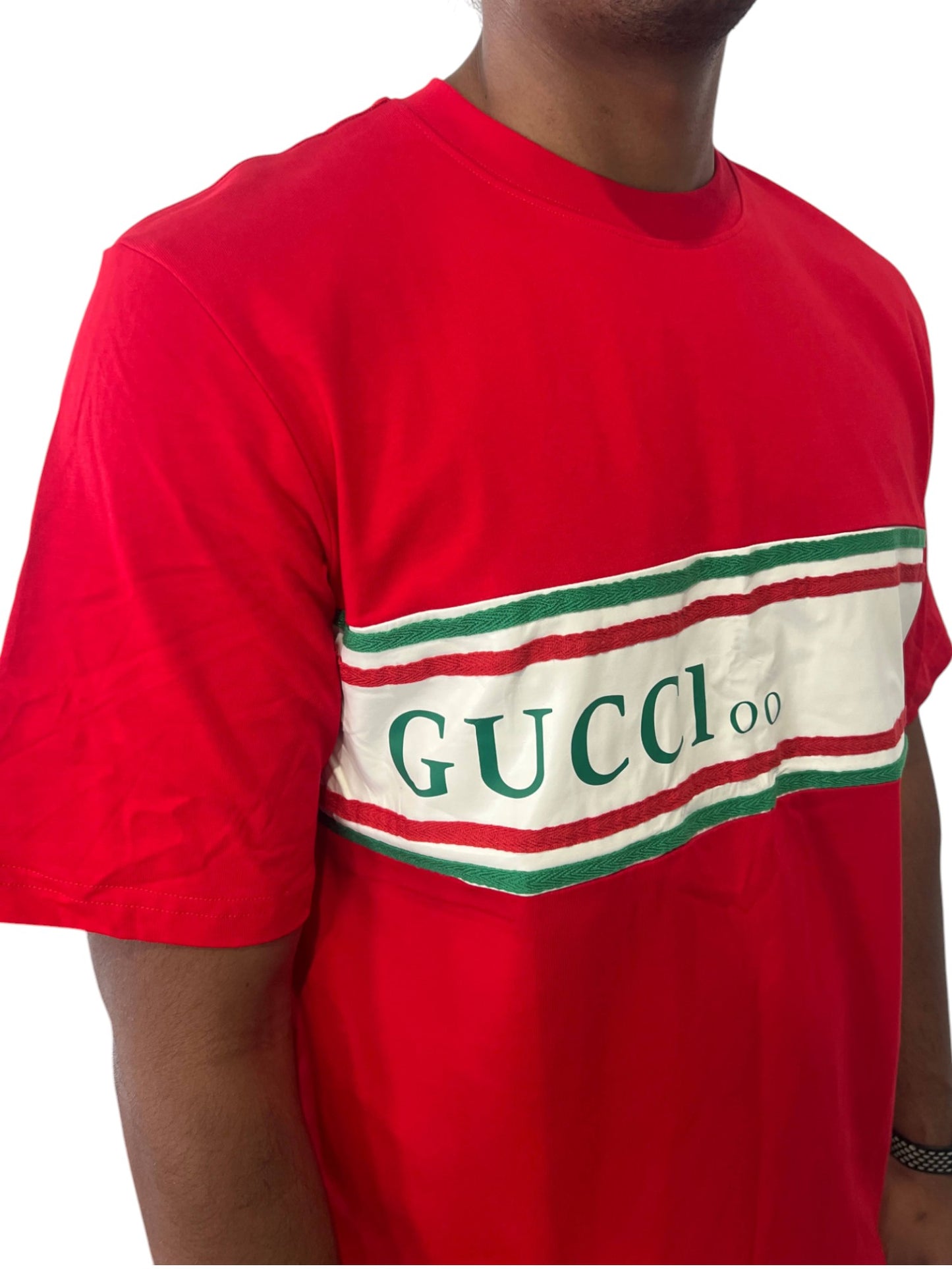 Authentic GUCCI Men's T-Shirt – Bold Logo Design- XXL