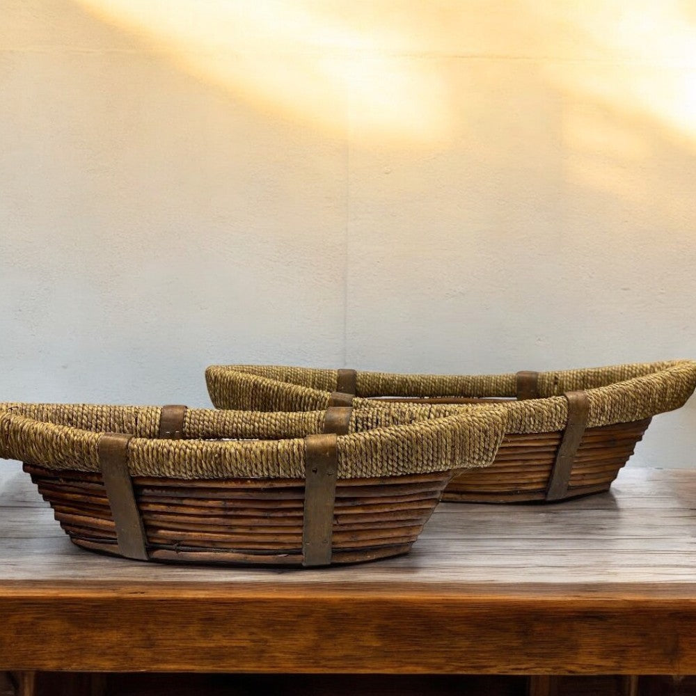 Wooden Fruit Baskets - Set of 2