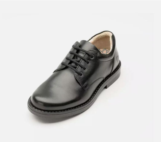 Skobi Menzies Unisex Black Leather School Shoes - 39 EU