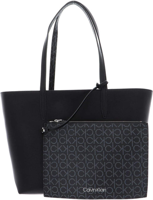 Calvin Klein Reversible 2-Piece Tote Bag – Black