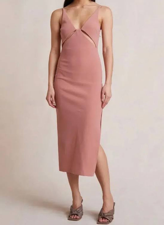 Lvania Midi Dress Smooth Crepe Fabric Clothes for Women – Grapefruit | Cut-Out | Size 12
