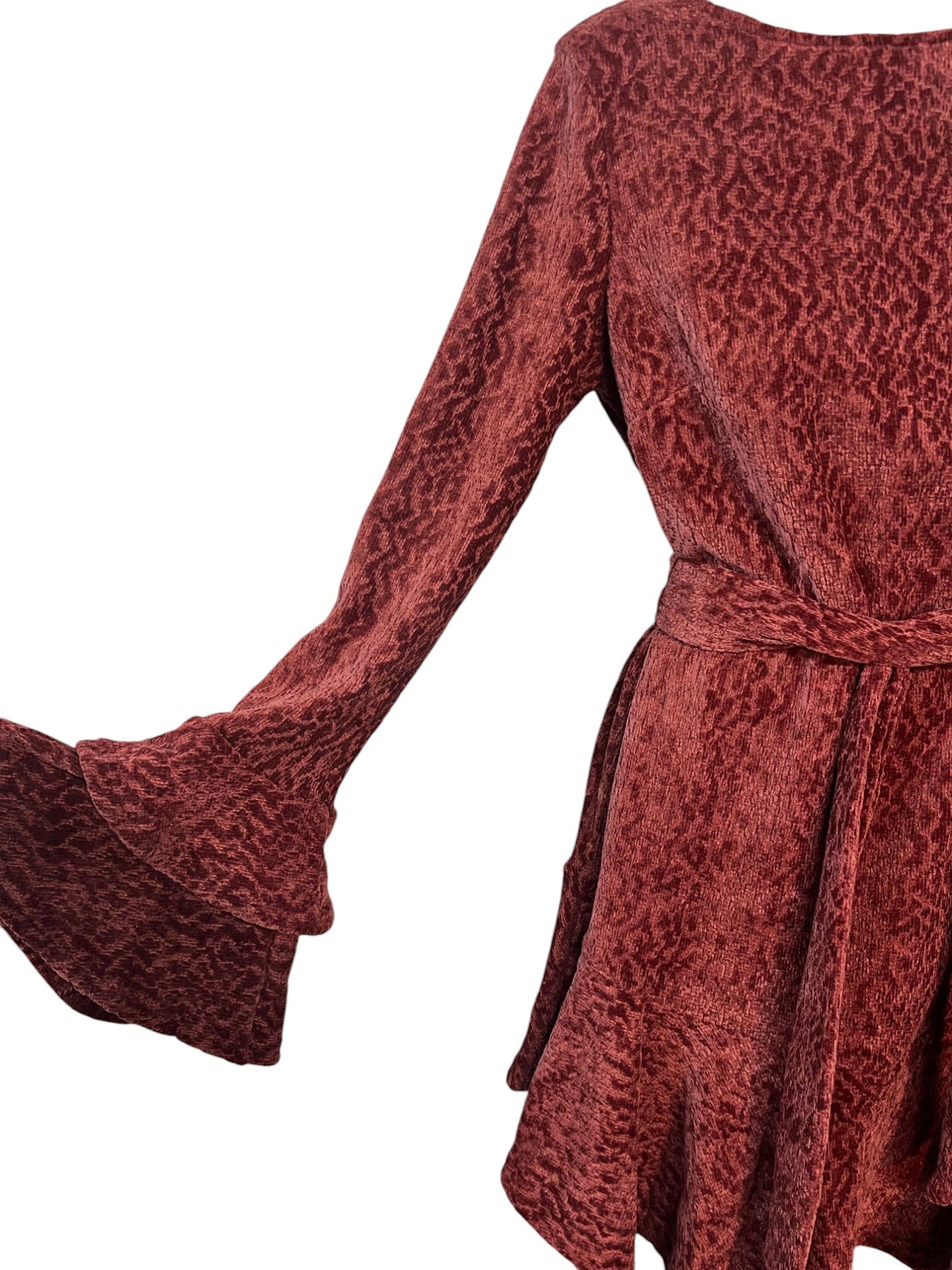 Dusty Rose Tie-Waist Dress