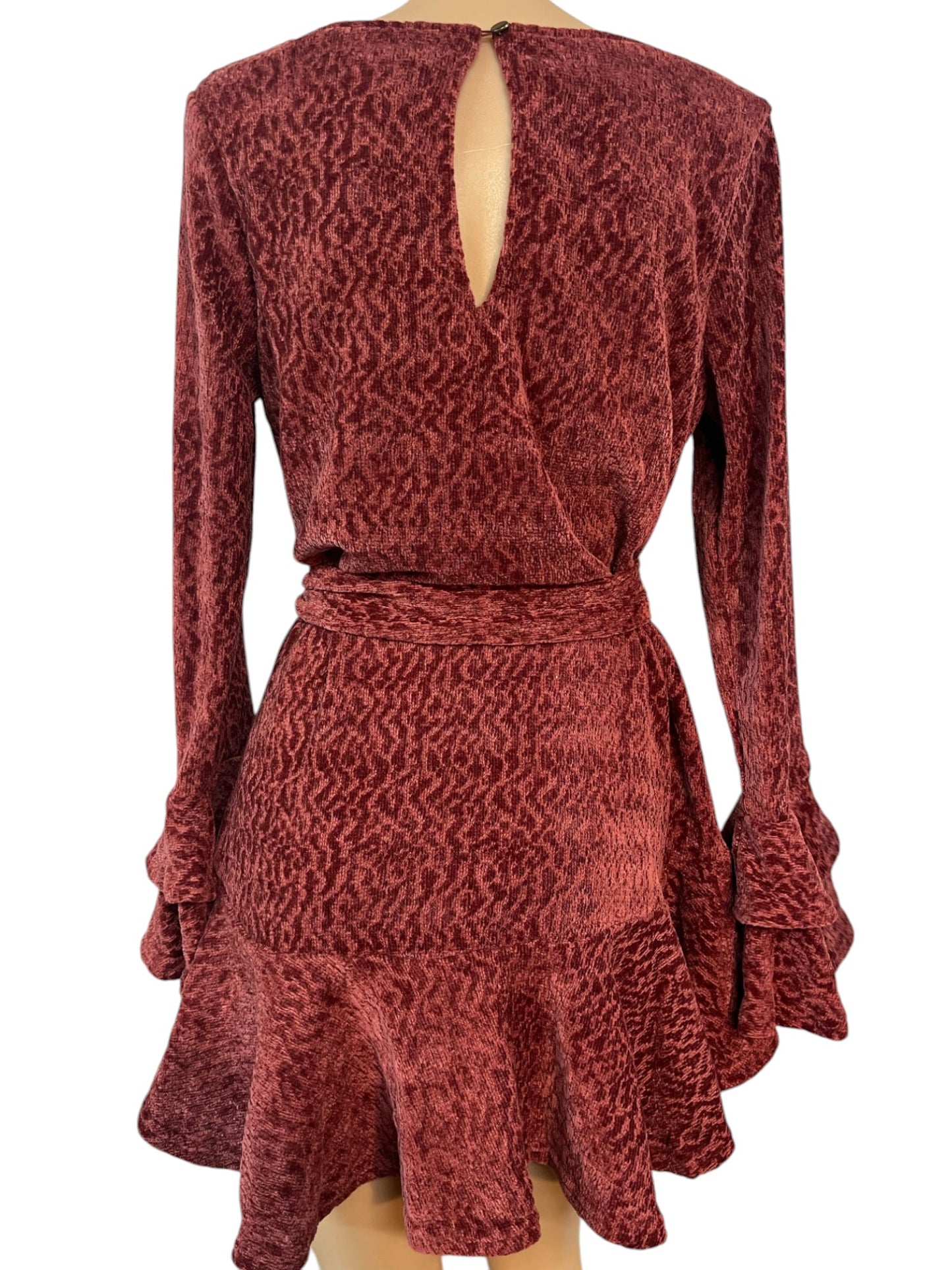 Dusty Rose Tie-Waist Dress
